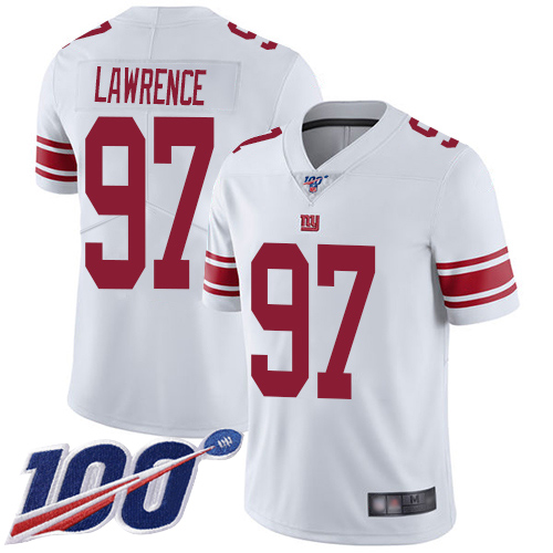 Men New York Giants #97 Dexter Lawrence White Vapor Untouchable Limited Player 100th Season Football NFL Jersey->women nfl jersey->Women Jersey